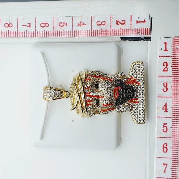 "14K Gold Plated Cubic Zircon Pendant, EVBRS526 - Picture 10 of 10